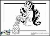 Coloring Draculaura Monster High Pages Vampire Color Most sketch template
