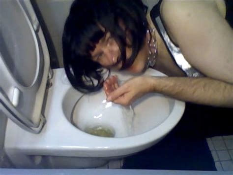 perverted crossdresser drinks his urine from the toilet gay pissing porn at thisvid tube