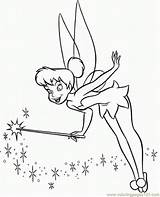 Coloring Tinkerbell Pages Popular sketch template