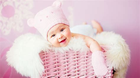 baby girl  pink basket