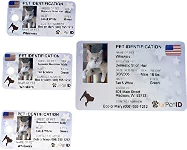 amazoncom secure id pet id card  key tags pet identification