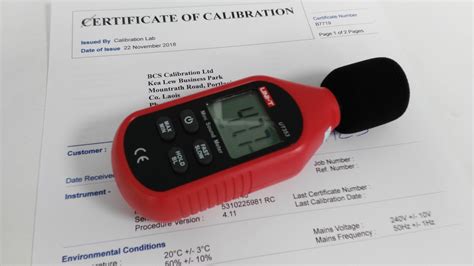 sound level meter  calibration cert  including vat  delivery