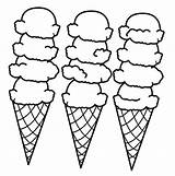 Ice Coloring Cream Pages Cone Cones Drawing Snow Scoop Big Scoops Cartoon Clipart Cute Printable Cookie Sheets Print Sheet Color sketch template