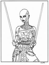 Ventress Asajj sketch template