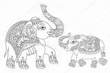 Elephant Elefante Indiano Volwassenen Kleurplaten Adults Etnica Adulti Mandala Uil Colorano Kleurplaat Colorato Karakotsya sketch template