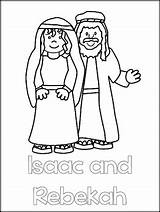 Isaac Rebekah Printable Coloring Pages Bible Color Preschool Sheets Study Curriculum sketch template