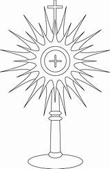Monstrance Coloring Catholic Pages Clipart Google Clip Drawing Duke Search Color Printable Jesus Sunday Corpus Christi Eucharist Holy Communion Kids sketch template