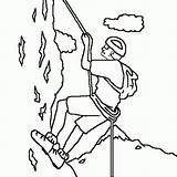 Climbing Escalade Jeux Klettern Printablecolouringpages Alpiniste sketch template