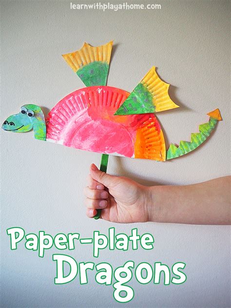 learn  play  home simple paper plate dragon craft