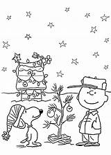 Coloring Pages Christmas Snoopy Brown Charlie Popular sketch template