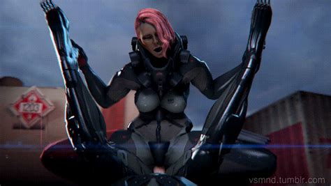 rule 34 3d amazon position animated bodysuit bouncing breasts female metal gear rising mistral