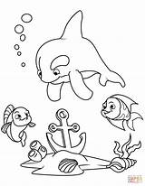 Coloring Sea Lost Pages Animals Found Anchor Printable Fish Drawing sketch template