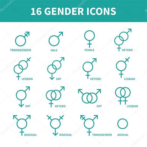 seksuele geaardheid gender web pictogrammen symbool
