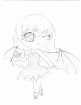 Chibi Vampire Coloring Pages Karin Template sketch template