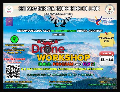drone workshop sri ramakrishna engineering college workshop coimbatore