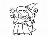 Mago Bueno Pintar Buon Wizard Magos Acolore Mag Utente Registrato Magica Bacchetta Magi Dibuix Hechicera Misteriosa Bruxa Personaggi Magici Dibuixos sketch template