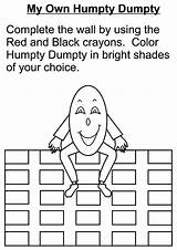 Humpty Dumpty Coloring Pages Parentune Worksheets sketch template