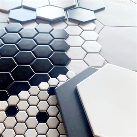 arv  solid black hexagon porcelain tile mosaic tile   utah