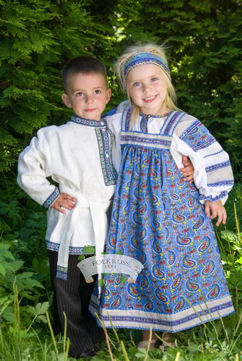 Flowered Russian Traditional Slavic Dress Mashenka For Girls Etsy