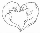 Otter Cute Drawing Otters Embroidery Drawings Paintingvalley Choose Board Pattern sketch template