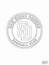 Padres Coloring Diego Logo San Pages Baseball Mlb Printable Sport Color Print Sports Team sketch template