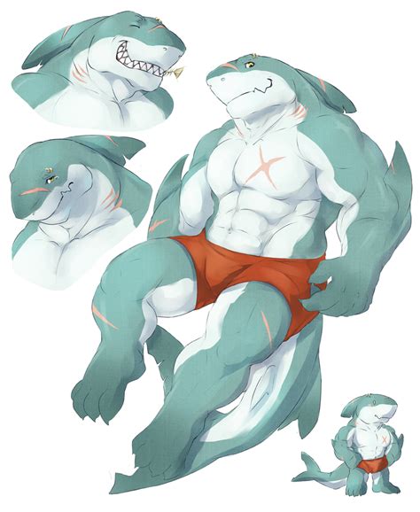 buff shark dude by ralphthefeline on deviantart