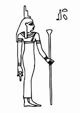 Isis Coloring Egypt Pages Drawings Edupics Large sketch template