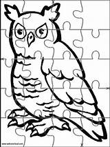 Printable Jigsaw Puzzles Animals Kids Coloring Pages Cut Puzzle Websincloud Activities Animal Printables Piece sketch template