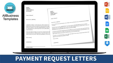 due payment request letter sample letter  customer