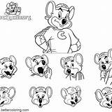 Chuck Cheese Characters sketch template