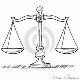 Justice Scales Sketch Stock Doodle Illustration Vector Style sketch template