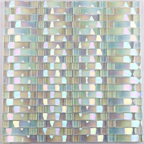 Glass Mosaic Tile Interlocking Arched Crystal Glass Tile