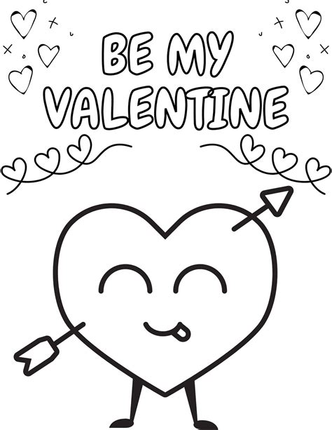 valentines day kids coloring coloring pages