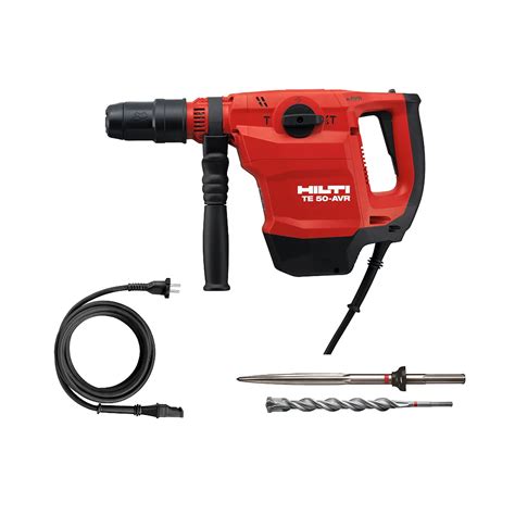hilti  volt sds max te  avr corded rotary hammer drill kit  pointed chisel drill