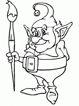 elves coloring pages coloring home