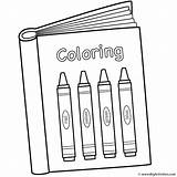 Coloring Book Pages Books School Back Crayon Preschool Color Worksheets Crayons Printable Cover 100th Colouring Kids Clipart Open Worksheet Kindergarten sketch template