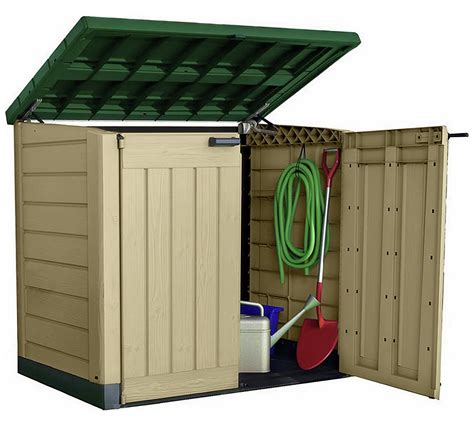 buy keter extra large outdoor plastic garden storage box shed weather