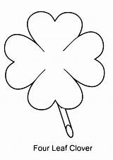 Clover Leaf Four Coloring Pages Printable Outline Print Bestcoloringpagesforkids Kids Source Getdrawings sketch template