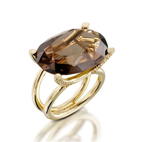 smoky topaz diamonds ring model taurus venamoris gold diamond wedding rings morganite