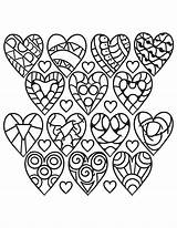 Coloring Pages Hearts Adults Pattern Heart Printable Sheets Valentine Supercoloring Rocks Drawing Flower Categories sketch template