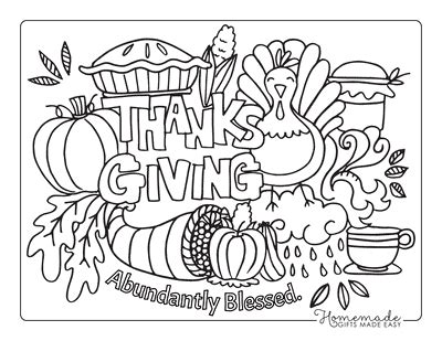 thanksgiving coloring pages  kids adults