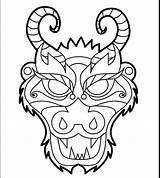 Dragon Coloring Head Pages Chinese Color Getcolorings sketch template