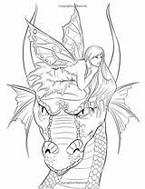 Coloring Fairy Pages Dragon Dragons Fantasy Choose Board sketch template