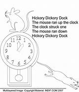 Hickory Dock Dickory Coloring Pages Nursery Rhyme Printable Sheets Colouring Rhymes Kids English Print Worksheets Select Right Click Visit Choose sketch template