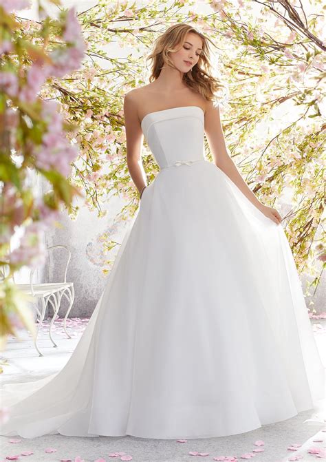 voyage by mori lee 6897 lucille strapless organza and
