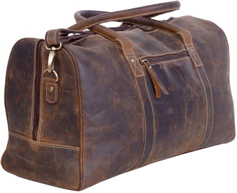 komalc leather travel bag  men  women weekend bag duffle bag walmartcom