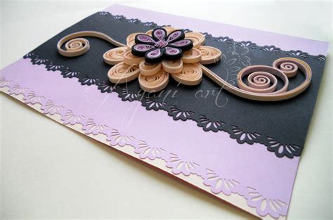 ayani art quilled purple card