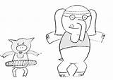 Piggie Gerald Coloringhome Elephants Willems sketch template
