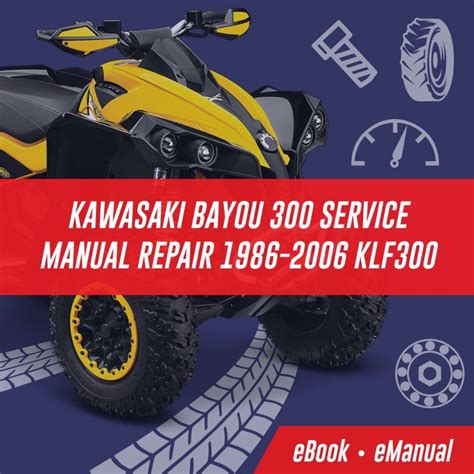kawasaki bayou  service manual repair   klf kawasaki repair manuals manual