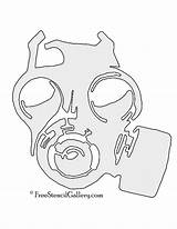 Mask Stencil Gas sketch template